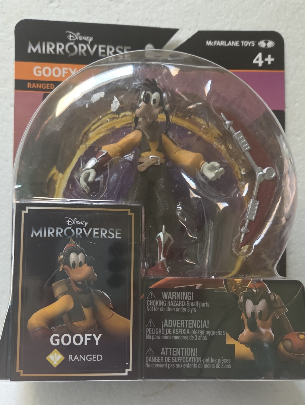 Disney Goofy Mirrorverse Figure - Yellow, Brown & Purple Packaging